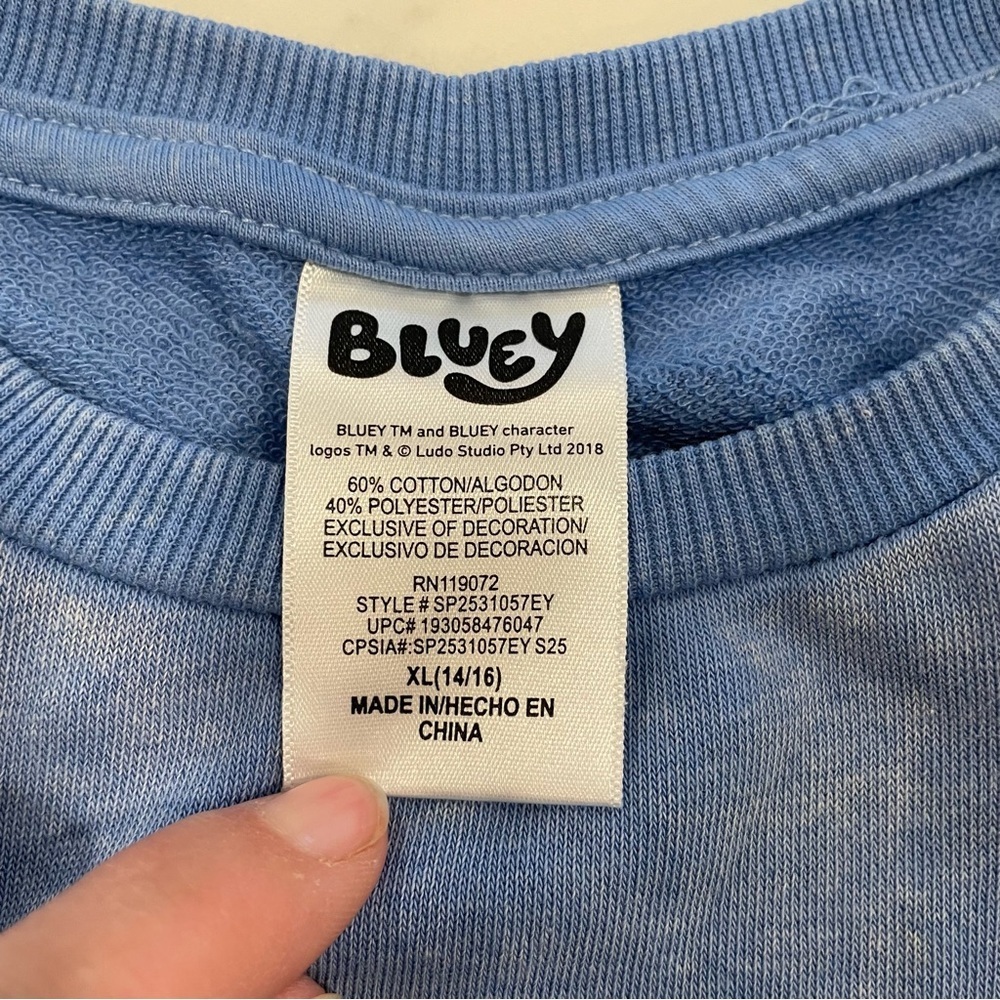 Bluey Australia Girls Embroidered Short Sleeve Graphic Top Size XL 14/16 - Picture 5 of 6